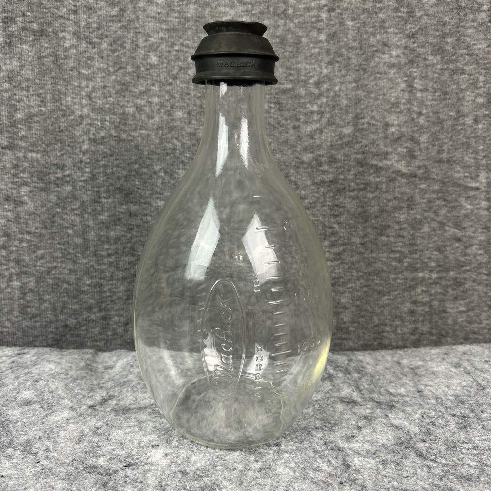 Vintage MacBick 2000 ML Glass Bottle Science Beaker Antique Corning USA 11''